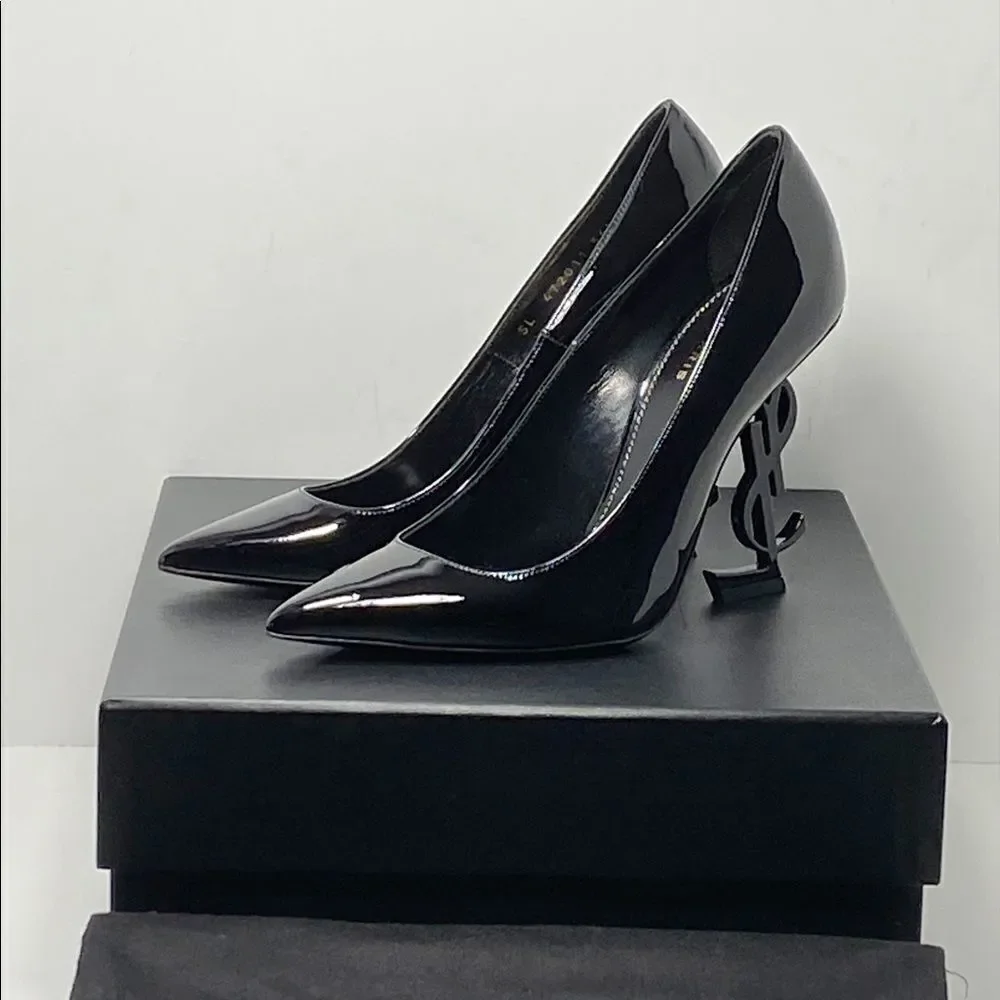 Saint Laurent Opyum Point-Toe Patent Leather Pumps size 36.5 - Picture 10 of 12